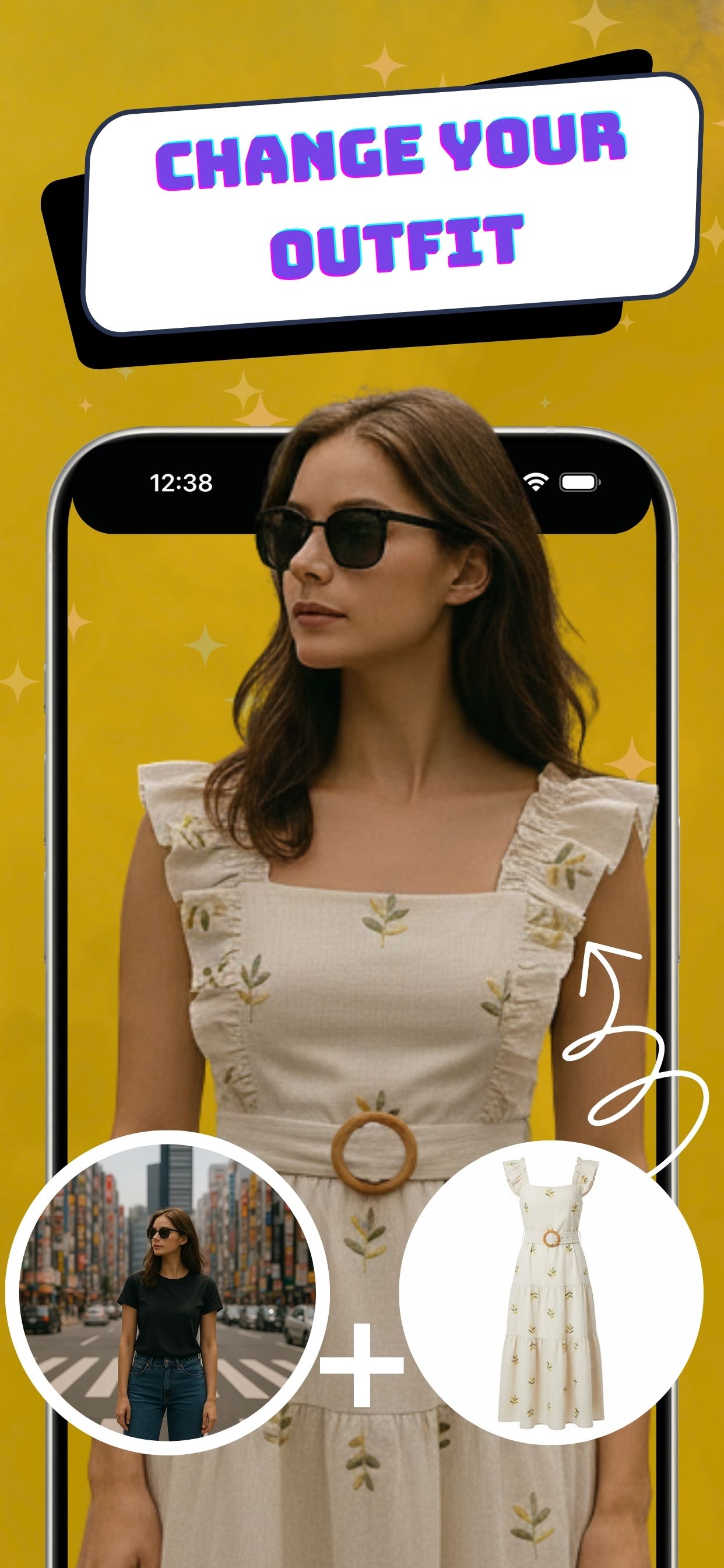 Change your outfit with AI - VisageX clothing transformation feature